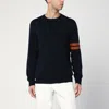ZEGNA ZEGNA NAVY BLUE WOOL SWEATER MEN