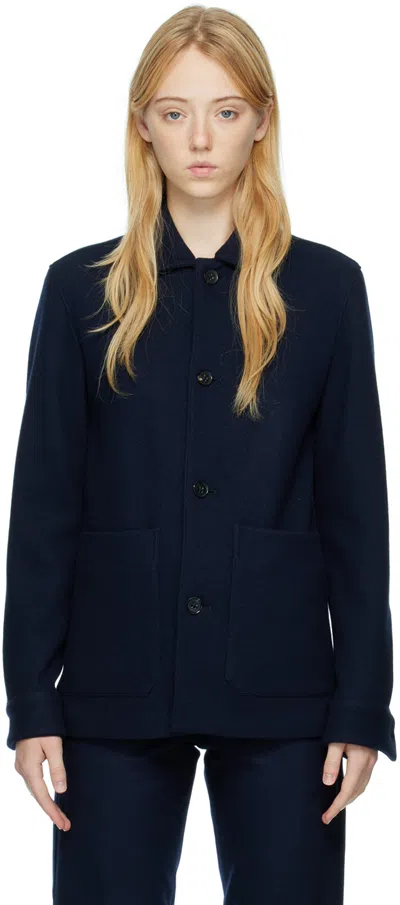 Zegna Navy Chore Jacket In S50063 Navy