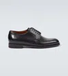 Zegna Polished-leather Derby Shoes In Noir