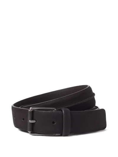Zegna Nubuck Belt In Black