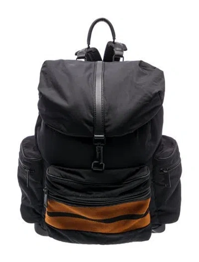 Pre-owned Zegna Nylon Backpack In Black