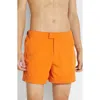 Zegna 232 Road Brand Mark Nylon Regular Fit Swim Trunks In Orange