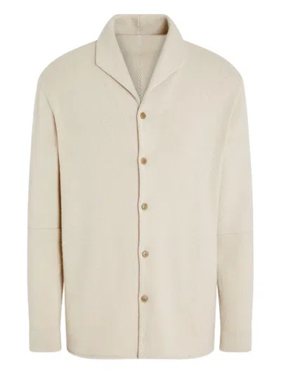 Zegna Oasi Buttoned Cardigan In Neutral