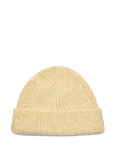 Zegna Oasi-cashmere Beanie Hat In Yellow