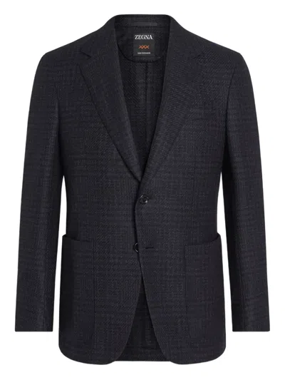 Zegna Oasi-cashmere Blazer In Brown