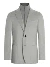 Zegna Oasi Cashmere Blazer In Gray