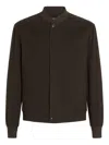 Zegna Oasi Cashmere Elements Bomber Jacket In Brown
