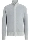 Zegna Oasi Cashmere Cardigan In Grey