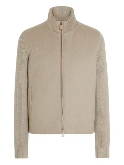 Zegna Oasi-cashmere Cardigan In Neutral