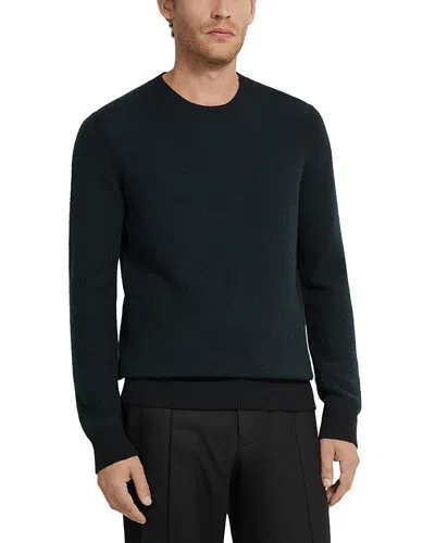 Zegna Oasi Cashmere Crewneck Sweater In Green
