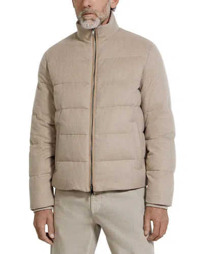 Zegna Oasi Cashmere Elements Blouson Jacket In Neutral