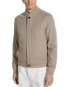 Zegna Cashmere Blouson In Light Taupe