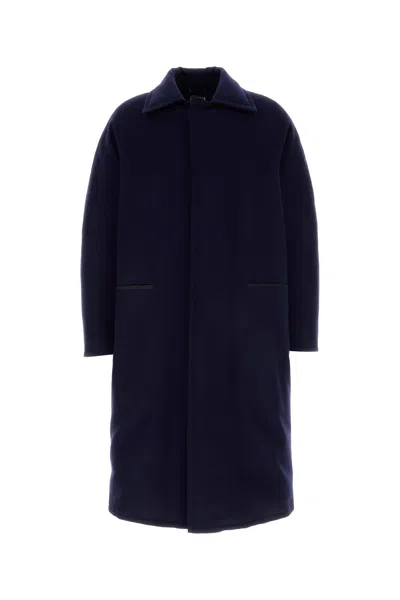 ZEGNA ZEGNA NAVY BLUE WOOL COAT