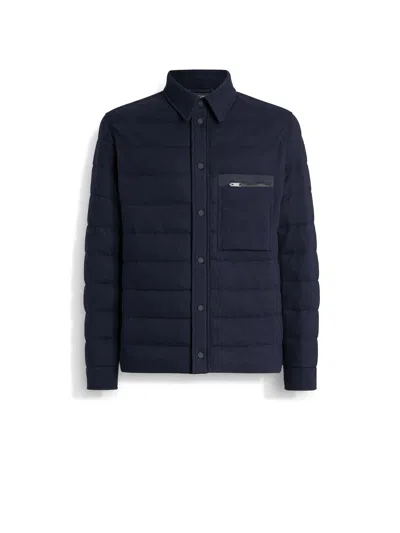 Zegna Oasi Elements Jacket In Navy Blue