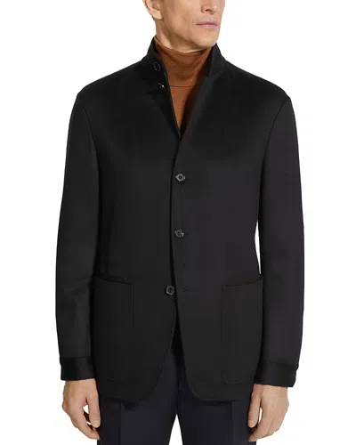 Zegna Oasi Cashmere Il Conte Chore Jacket In Black
