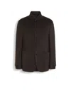 Zegna Oasi Cashmere Il Conte Jacket In Dark Brown