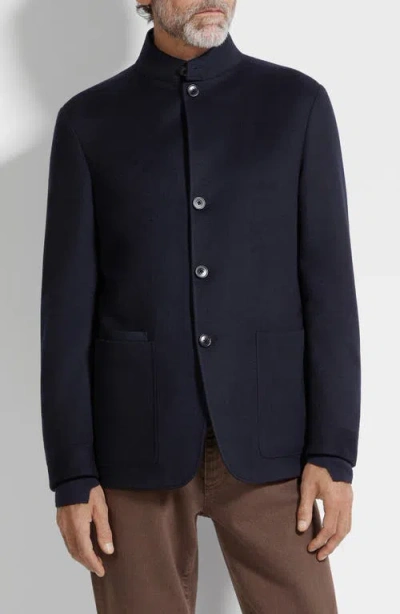 Zegna Oasi Cashmere Il Conte Jacket In Blue