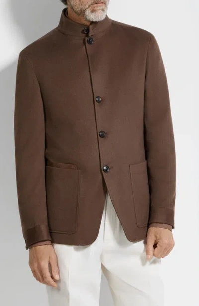 Zegna Oasi Cashmere Il Conte Jacket In Brown