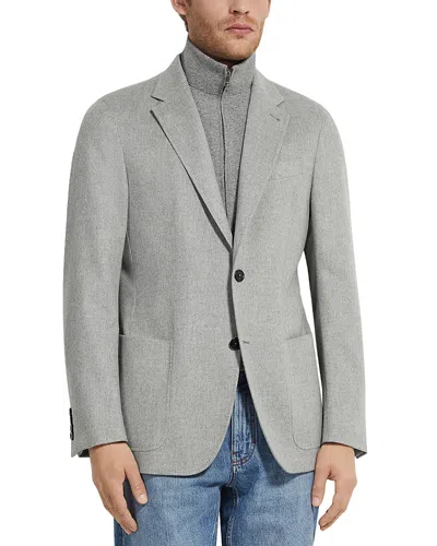 ZEGNA OASI CASHMERE JACKET WITH REMOVABLE KNIT BIB