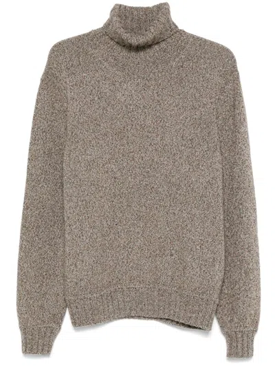 Zegna Oasi Cashmere Jumper In Brown
