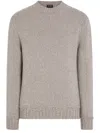 Zegna Oasi Cashmere Sweater In Neutrals
