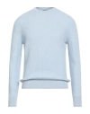 Zegna Oasi Cashmere Man Sweater Sky Blue Size 36 Cashmere