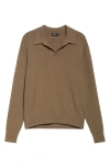 Zegna Oasi Cashmere Polo Shirt In Fango