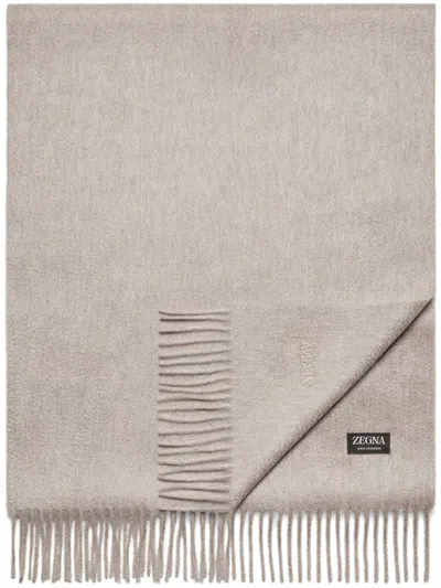 Zegna Oasi Cashmere Scarf In Beige
