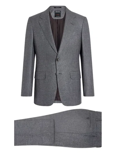 Zegna Grey Oasi Cashmere Suit In Gray