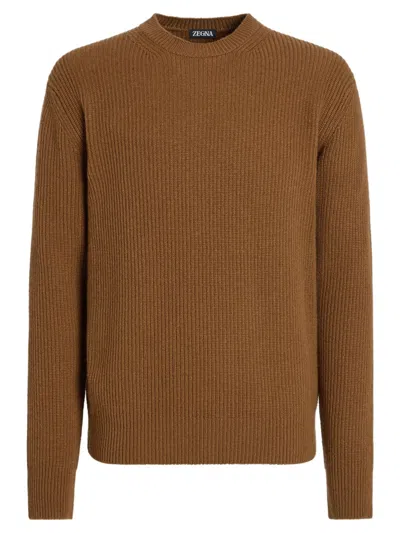 Zegna Oasi Cashmere Sweater Brown