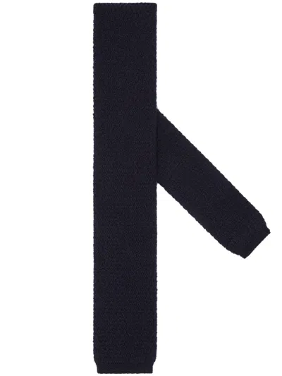 Zegna Oasi Cashmere Tie In Dark Blue