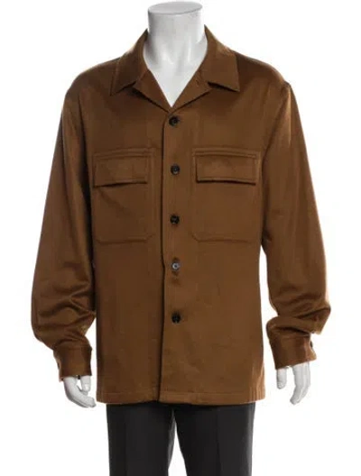 Pre-owned Zegna Oasi Cashmere Utility Jacket In Brown