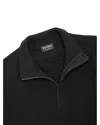 Zegna Oasi Nubuck-trimmed Cashmere Half-zip Sweater In Black