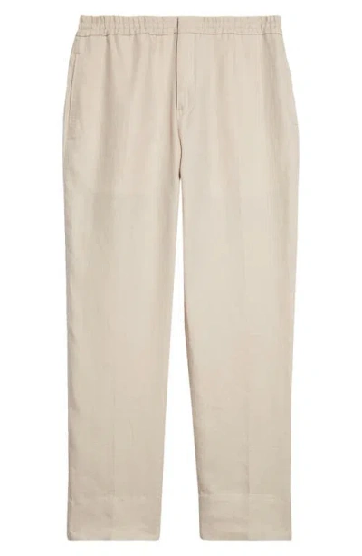 Zegna Tapered Oasi Linen Trousers In Neutrals