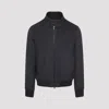 Zegna Modern Blouson With High Collar And Buttons In Black