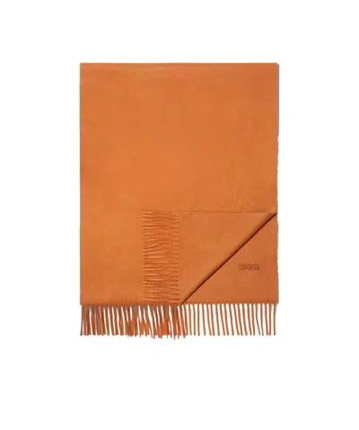 Zegna Oasi Fringed Scarf In Green