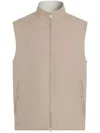 Zegna Oasi Lino Vest In Neutrals