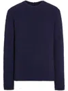 Zegna Oasi Cashmere Knit Crewneck Sweater In Blue