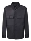 Zegna Oasi Long Sleeve Linen Overshirt In Black