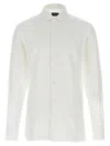 Zegna Micro Striped Trecapi Tailored Fit Long Sleeve Shirt In White