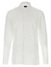 Zegna Micro Striped Trecapi Tailored Fit Long Sleeve Shirt In White