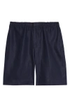 Zegna Oasi Linen Shorts In Navy