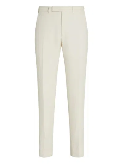 Zegna Oasi Linen Trousers In White