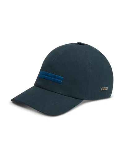 ZEGNA OASI LINO BASEBALL CAP