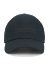 Zegna Oasi Lino Baseball Cap In Black