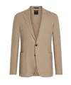 Zegna Oasi Lino Blazer In Brown