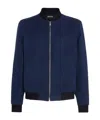 Zegna Jacket With Zip Navy Blue In Navy Blue