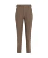 Zegna Oasi Lino Casual Pants In Brown