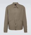 Zegna Linen Overshirt In Gray