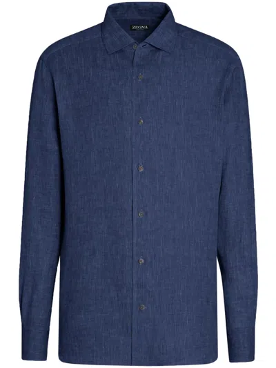 ZEGNA OASI LINO LINEN SHIRT